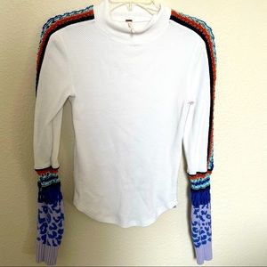 Free People top with crochet accent